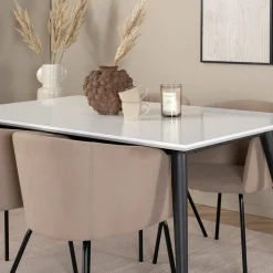 Matgrupp Venture Home Jolie med 4 Bergen Stolar Polyesterlinen