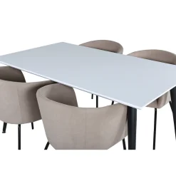 Matgrupp Venture Home Jolie med 4 Bergen Stolar Polyesterlinen