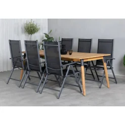Matgrupp Venture Home Julian Matgrupp Utomhus 210cm med 6 Break Positionsstolar