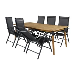 Matgrupp Venture Home Julian Matgrupp Utomhus 210cm med 6 Break Positionsstolar