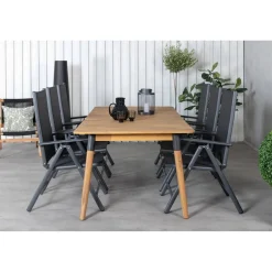 Matgrupp Venture Home Julian Matgrupp Utomhus 210cm med 6 Break Positionsstolar