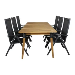 Matgrupp Venture Home Julian Matgrupp Utomhus 210cm med 6 Break Positionsstolar