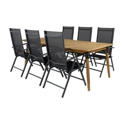 Matgrupp Venture Home Julian Matgrupp Utomhus 210cm med 6 Break Positionsstolar