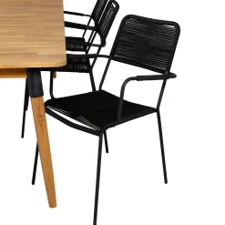 Matgrupp Venture Home Julle med 6 Minos Matstolar med Armstöd