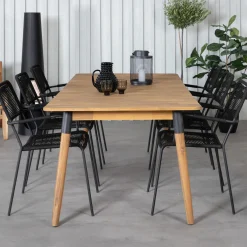 Matgrupp Venture Home Julle med 6 Minos Matstolar med Armstöd