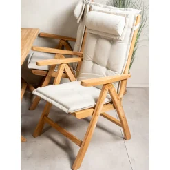 Matgrupp Venture Home Kenya 120x70 Teak med 4 Kenya Positionsfåtöljer