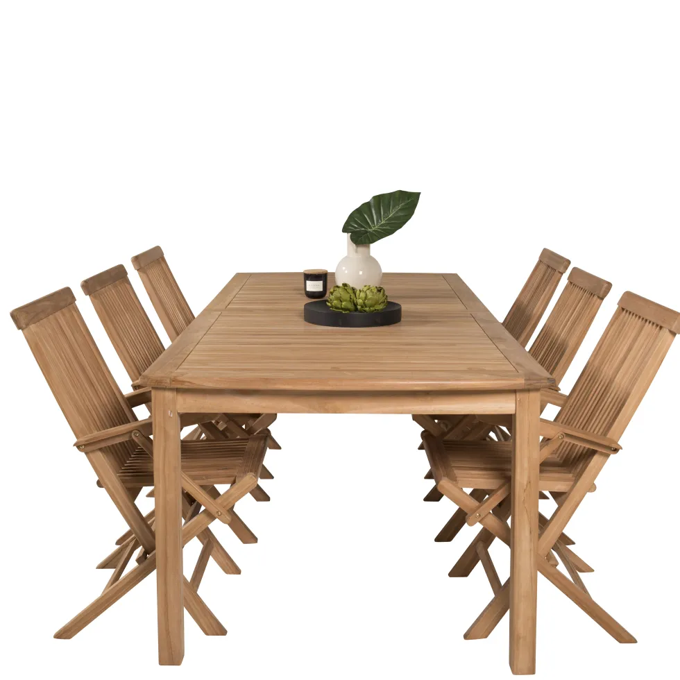 Matgrupp Venture Home Kiara 220 med 6 Stolar Med Armstöd