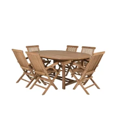 Matgrupp Venture Home Kiara 180/240 med 6 Stolar Med Armstöd
