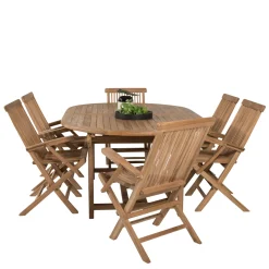 Matgrupp Venture Home Kiara 180/240 med 6 Stolar Med Armstöd