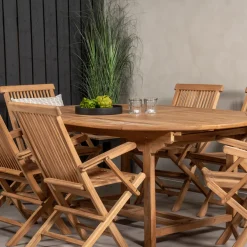 Matgrupp Venture Home Kiara 180/240 med 6 Stolar Med Armstöd