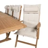 Matgrupp Venture Home Kiara 195/295 med 8 Positionsfåtöljer