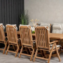 Matgrupp Venture Home Kiara 195/295 med 8 Positionsfåtöljer
