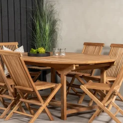 Matgrupp Venture Home Kiara 180/240 med 6 Stolar Utan Armstöd