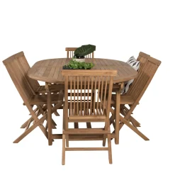 Matgrupp Venture Home Kiara 180/240 med 6 Stolar Utan Armstöd