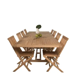 Matgrupp Venture Home Kiara 195/295 med 8 Stolar Utan Armstöd
