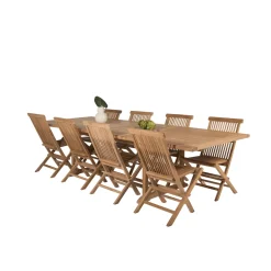 Matgrupp Venture Home Kiara 195/295 med 8 Stolar Utan Armstöd