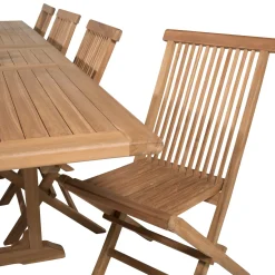Matgrupp Venture Home Kiara 195/295 med 8 Stolar Utan Armstöd
