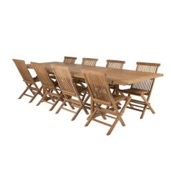 Matgrupp Venture Home Kiara 195/295 med 8 Stolar Utan Armstöd