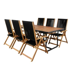 Matgrupp Venture Home King med 6 Lumi Vikbara Matstolar