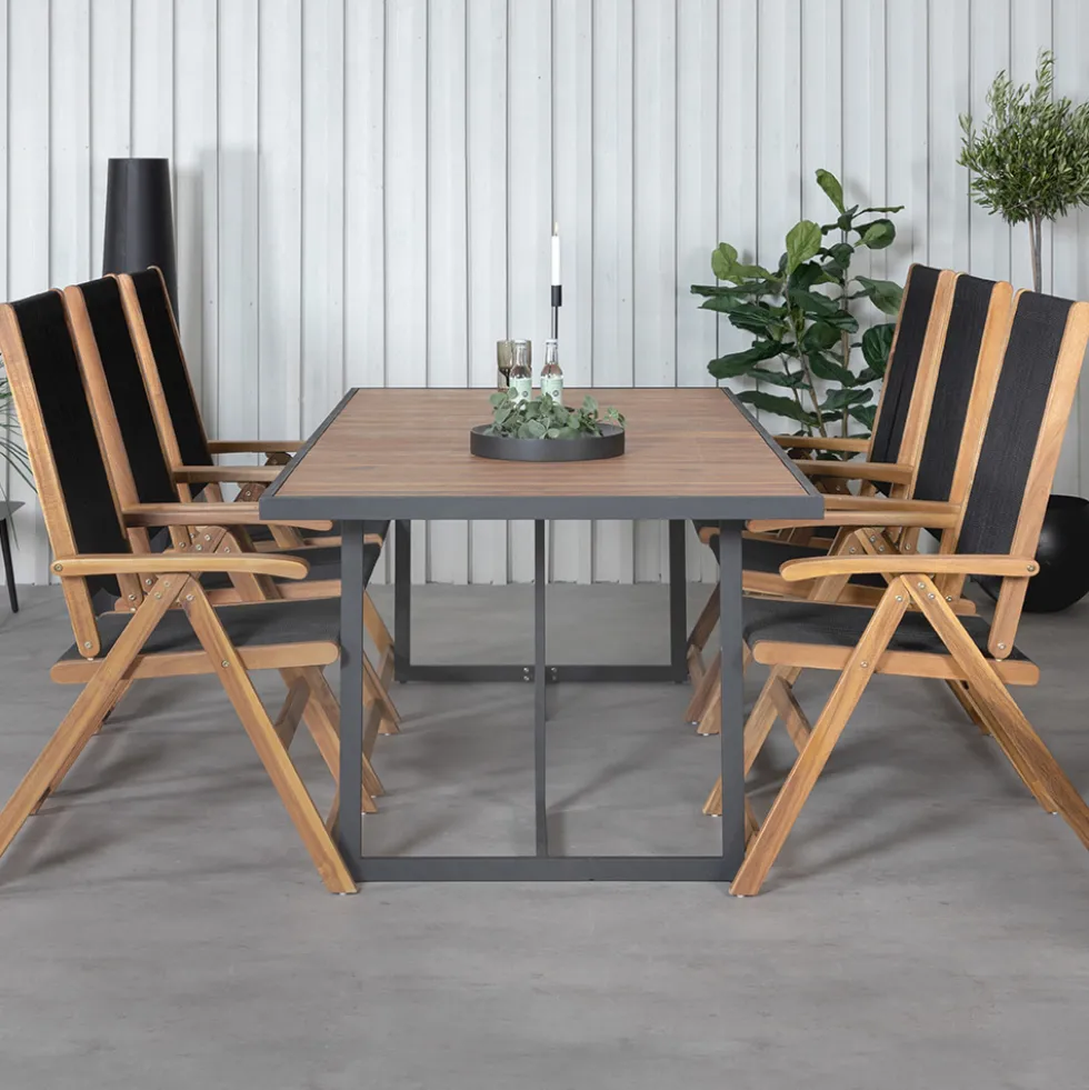 Matgrupp Venture Home King med 6 Lumi Vikbara Matstolar