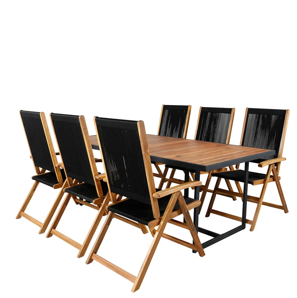 Matgrupp Venture Home King med 6 Lumi Vikbara Matstolar