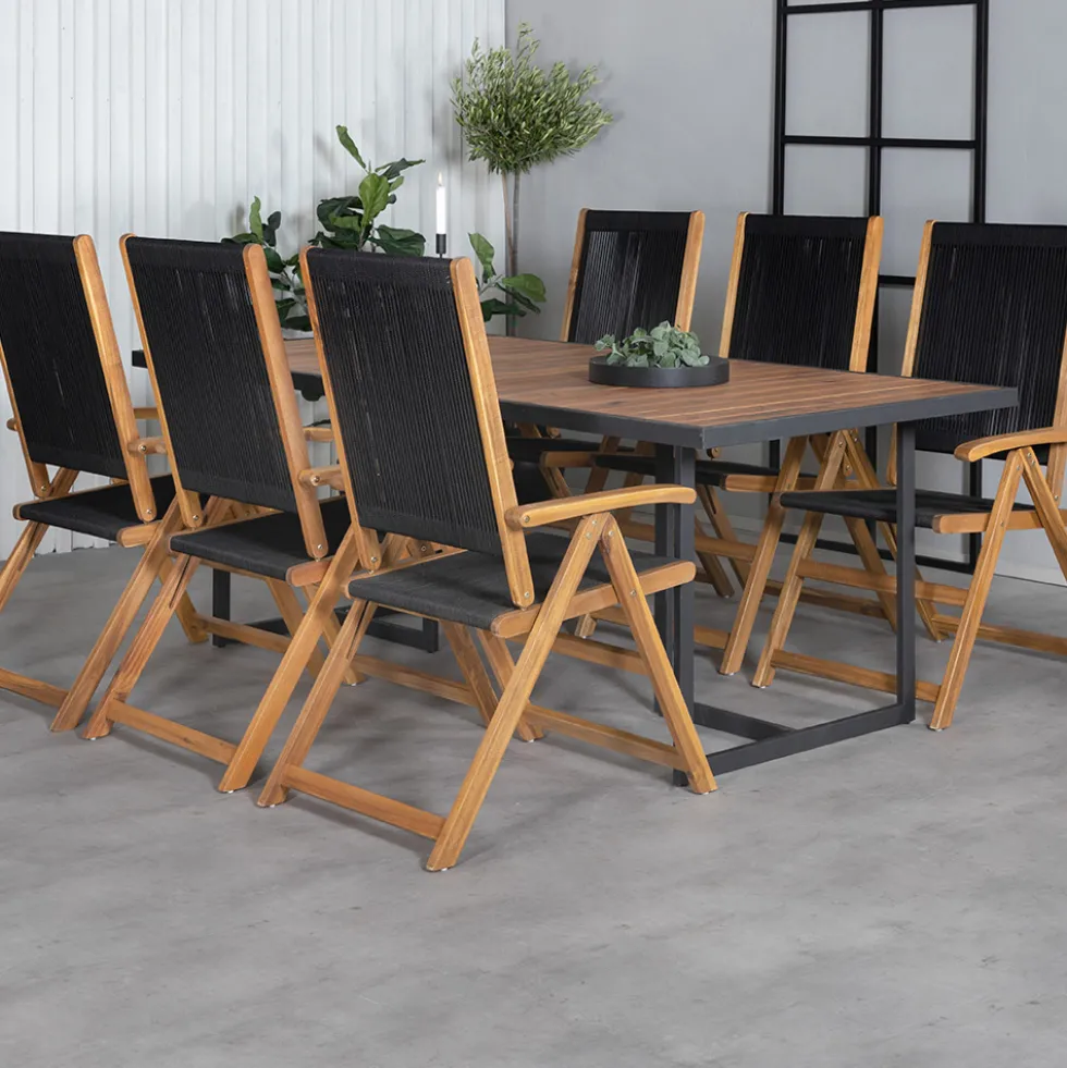 Matgrupp Venture Home King med 6 Lumi Vikbara Matstolar