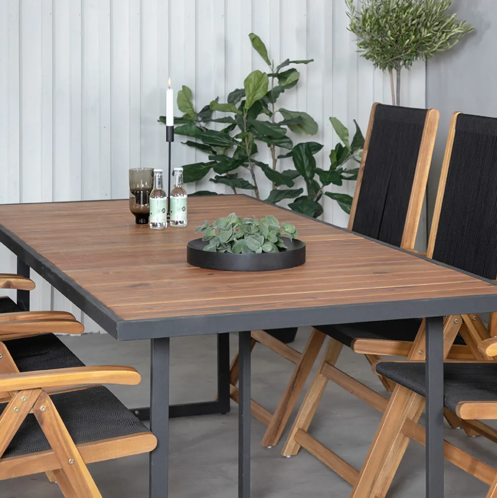 Matgrupp Venture Home King med 6 Lumi Vikbara Matstolar