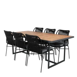 Matgrupp Venture Home King med 6 Julle Stapelbara Matstolar