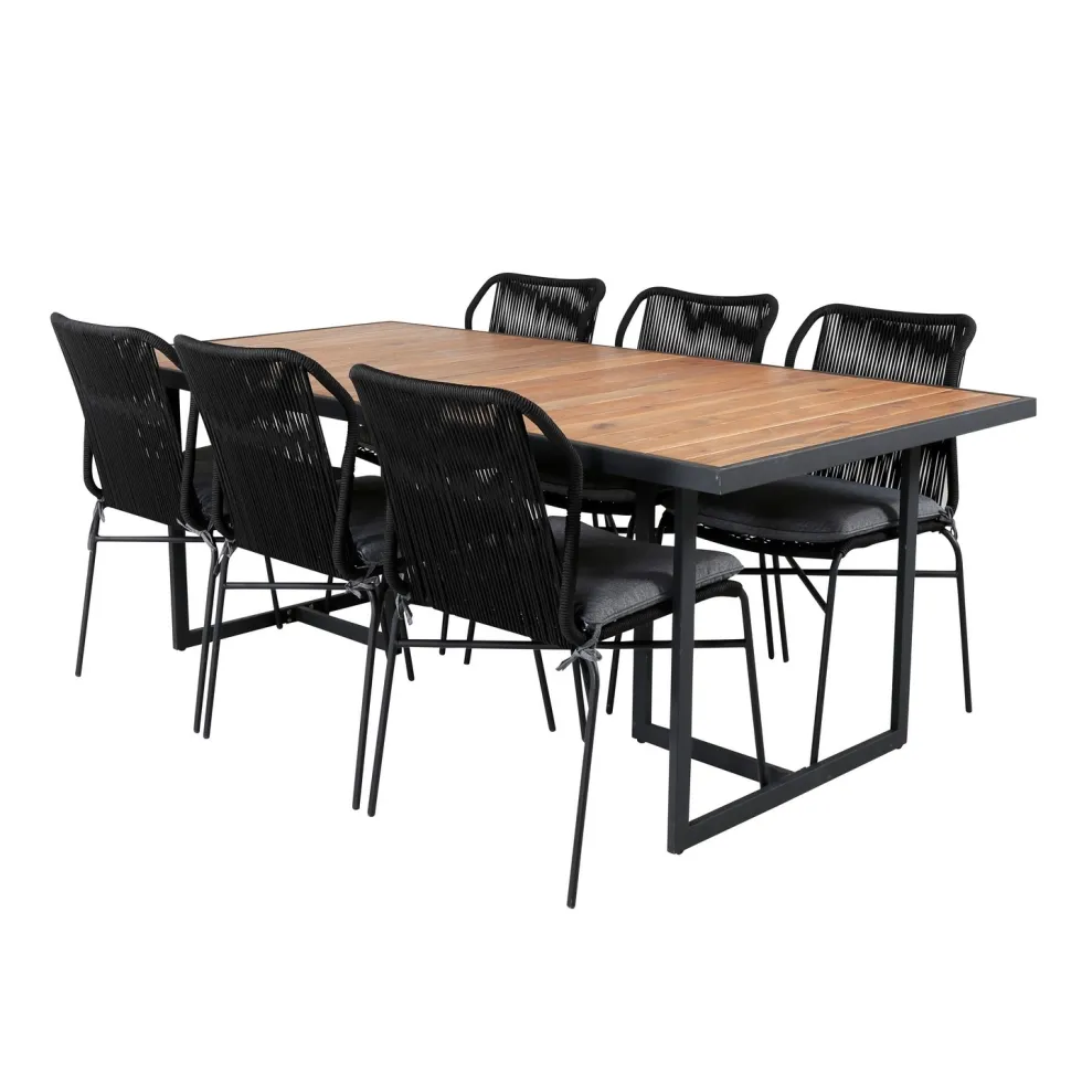 Matgrupp Venture Home King med 6 Julle Stapelbara Matstolar