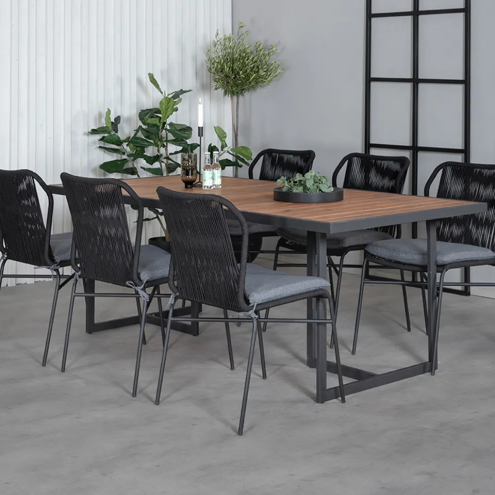 Matgrupp Venture Home King med 6 Julle Stapelbara Matstolar