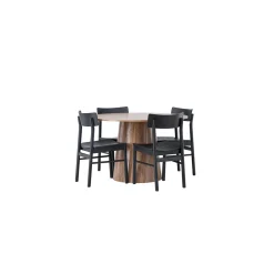 Matgrupp Venture Home Lanzo Ø120 cm med 4 st Montros stolar