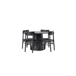 Matgrupp Venture Home Lanzo Ø120 cm med 4 st Montros stolar