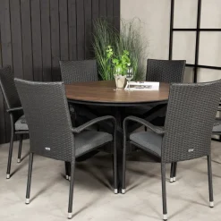 Matgrupp Venture Home Lea Ø 120 med 6 Asta Stolar