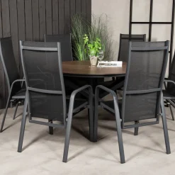 Matgrupp Venture Home Lea Ø 120 med 6 Copacabana Stolar