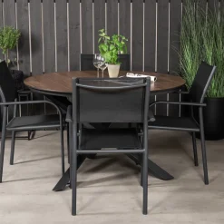 Matgrupp Venture Home Lea Ø 120 med 4 Siri Matstolar