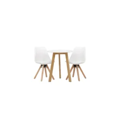 Matgrupp Venture Home Leonora Ø65 cm med 2 st Zeno stolar