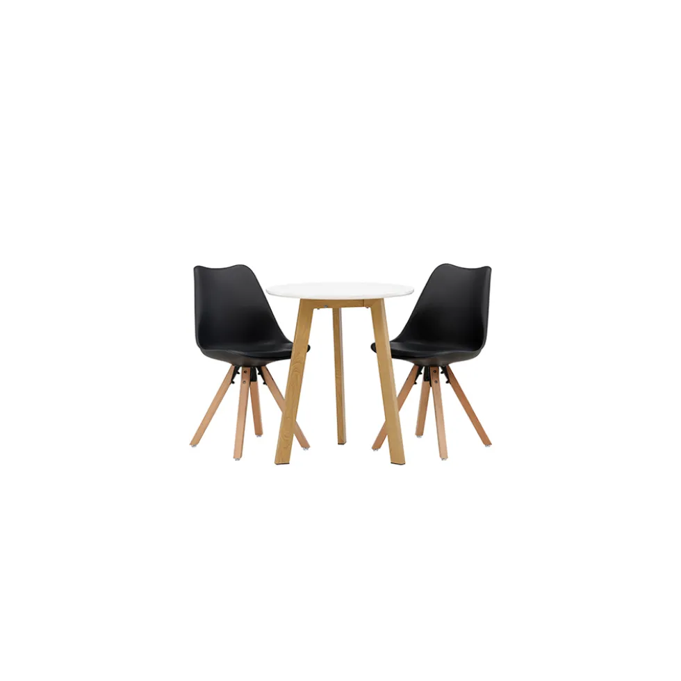 Matgrupp Venture Home Leonora Ø65 cm med 2 st Zeno stolar