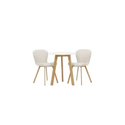 Matgrupp Venture Home Leonora Ø65 cm med 2 st Lilja stolar