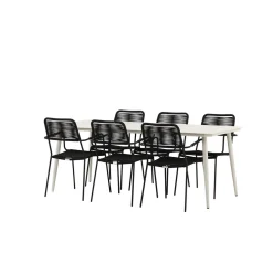 Matgrupp Venture Home Lina med 6 Lindos Stolar