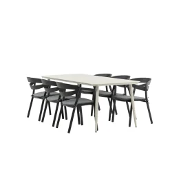 Matgrupp Venture Home Lina med 6 Slit Stolar