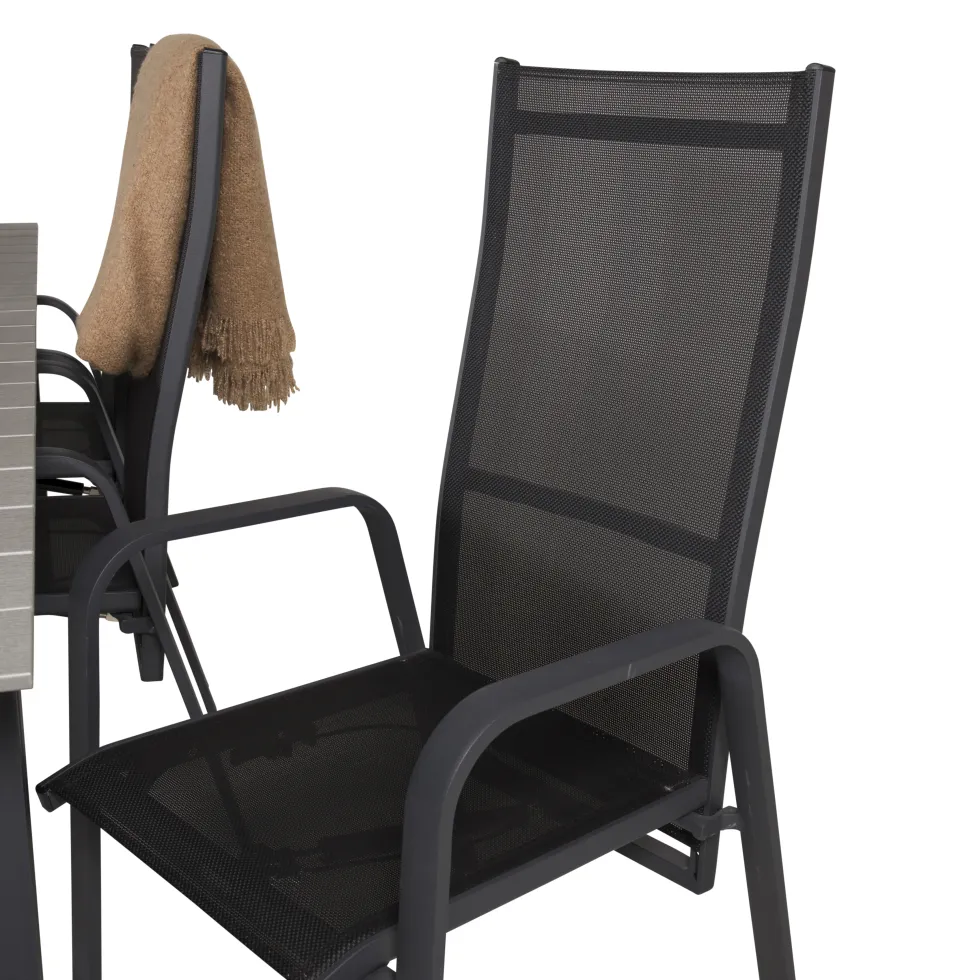Matgrupp Venture Home Lova 224/324 med 6 Copacabana StolarSvart/Grå