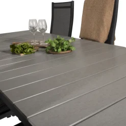 Matgrupp Venture Home Lova 224/324 med 6 Copacabana StolarSvart/Grå