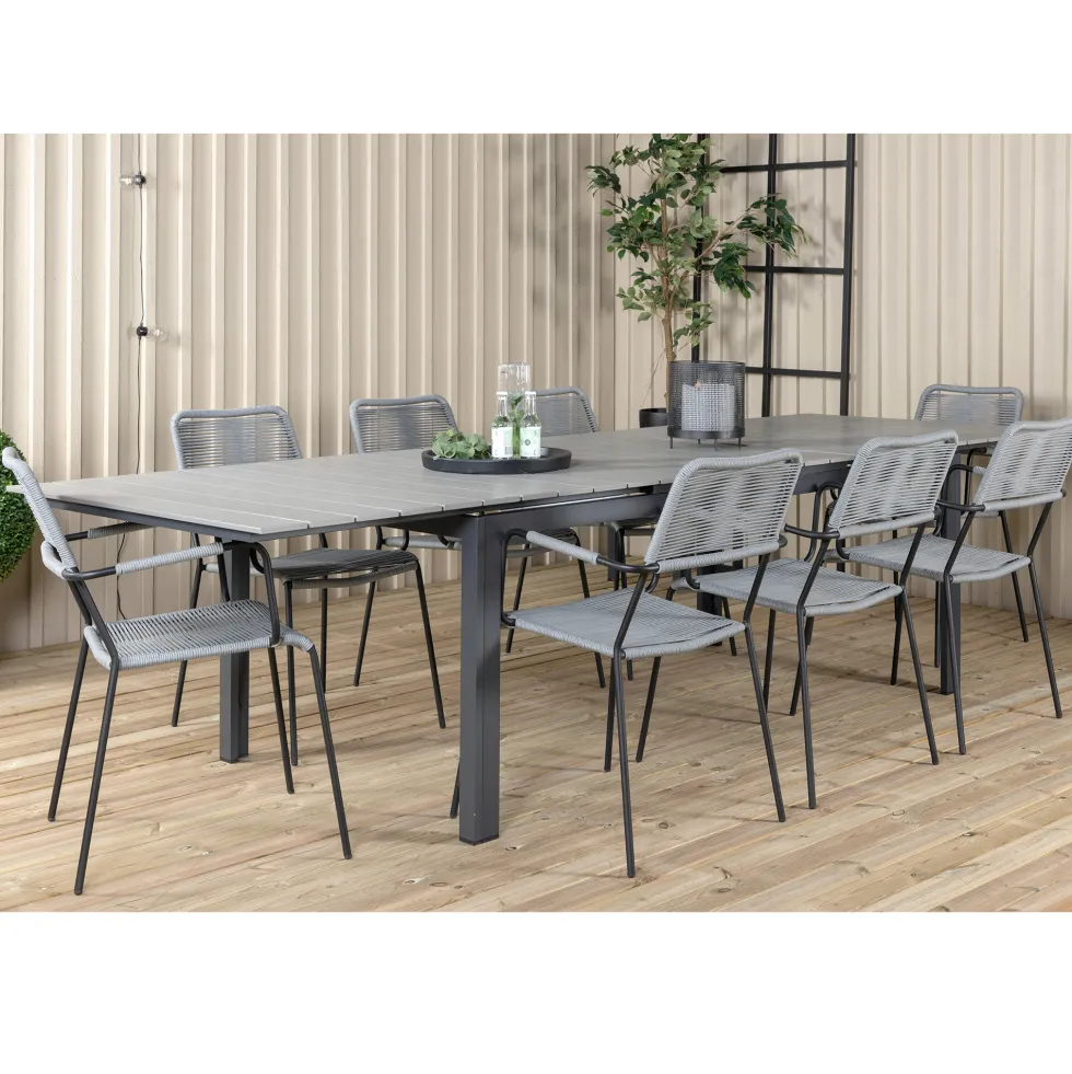 Matgrupp Venture Home Lova 224 med 8 Leon Matstolar