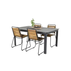 Matgrupp Venture Home Lova 160/240 med 4 Berfin Matstolar