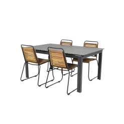 Matgrupp Venture Home Lova 160/240 med 4 Berfin Matstolar