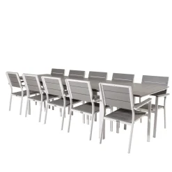 Matgrupp Venture Home Lova 224/324 med 10 Lova MatstolarVit/Grå