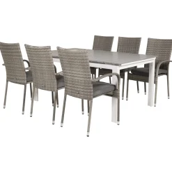 Matgrupp Venture Home Lova 160/240 med 6 Asta Stolar