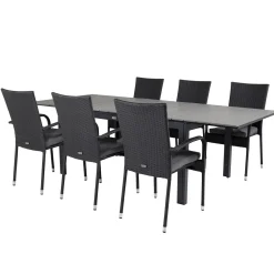 Matgrupp Venture Home Lova 160/240 med 6 Asta Stolar
