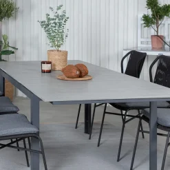 Matgrupp Venture Home Lova 160 med 6 Jefferson Stapelbara Matstolar