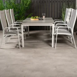 Matgrupp Venture Home Lova 160/240 med 6 Copacabana Stolar